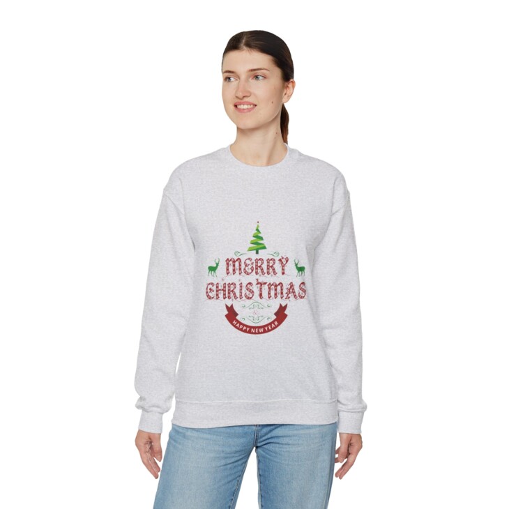 Merry Christmas Unisex Heavy Blend™ Crewneck Sweatshirt - Image 9