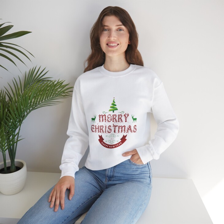 Merry Christmas Unisex Heavy Blend™ Crewneck Sweatshirt - Image 12