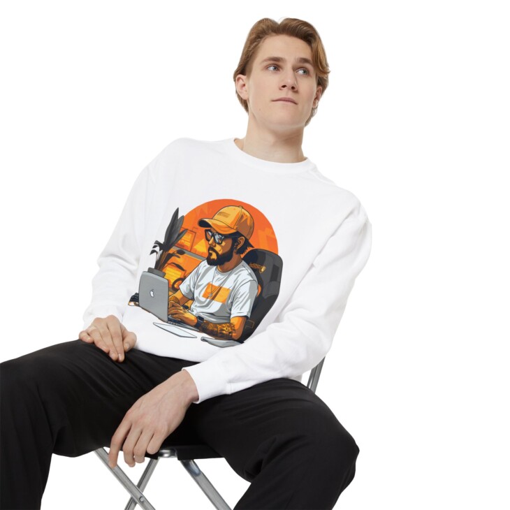 Hacker Illustration Unisex Garment-Dyed Sweatshirt