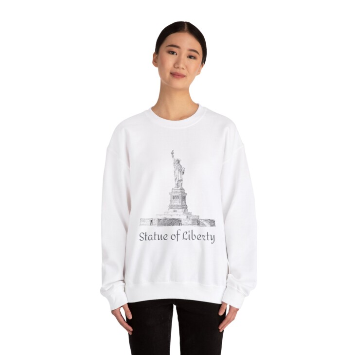 Statue of Liberty Unisex Heavy Blend™ Crewneck Sweatshirt - Image 4