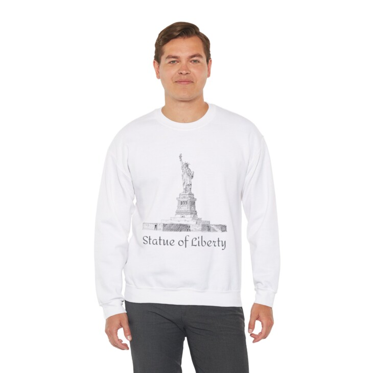 Statue of Liberty Unisex Heavy Blend™ Crewneck Sweatshirt - Image 6