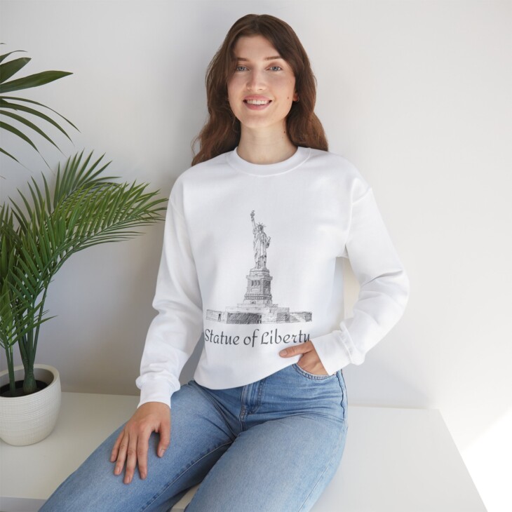 Statue of Liberty Unisex Heavy Blend™ Crewneck Sweatshirt - Image 11