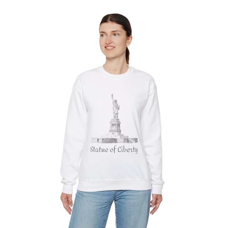 Statue of Liberty Unisex Heavy Blend™ Crewneck Sweatshirt - Image 8